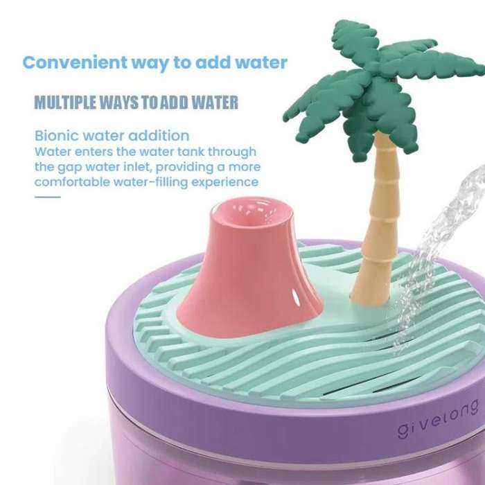 Givelong Mini Portable Landscape Humidifier Plant Pot Hydrator Mister USB Car Spray Aromatherapy ...