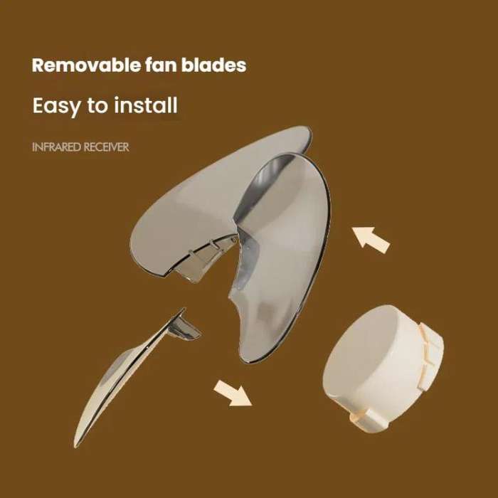 Multifunctional Fan Light Sound Big Wind Power With Light Wall Mounted Long Life Desktop Small Ce...