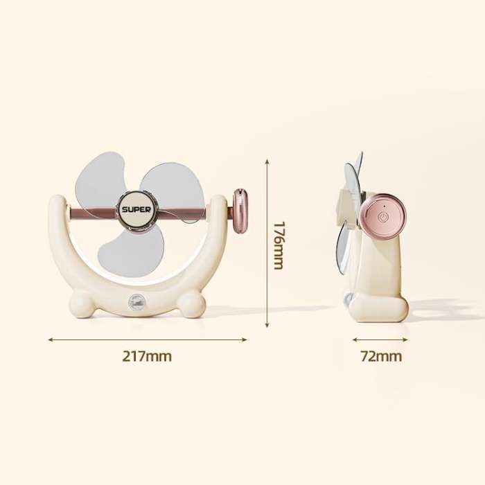 Multifunctional Fan Light Sound Big Wind Power With Light Wall Mounted Long Life Desktop Small Ce...