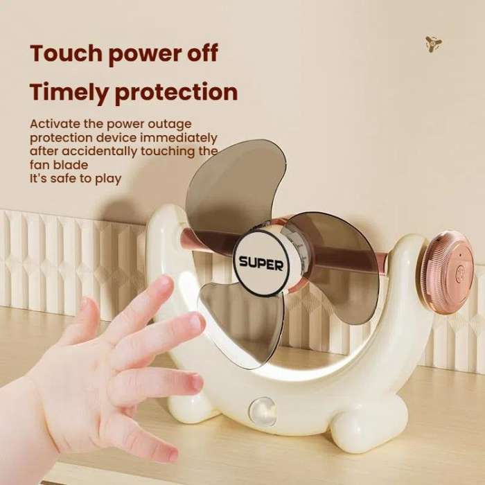 Multifunctional Fan Light Sound Big Wind Power With Light Wall Mounted Long Life Desktop Small Ce...