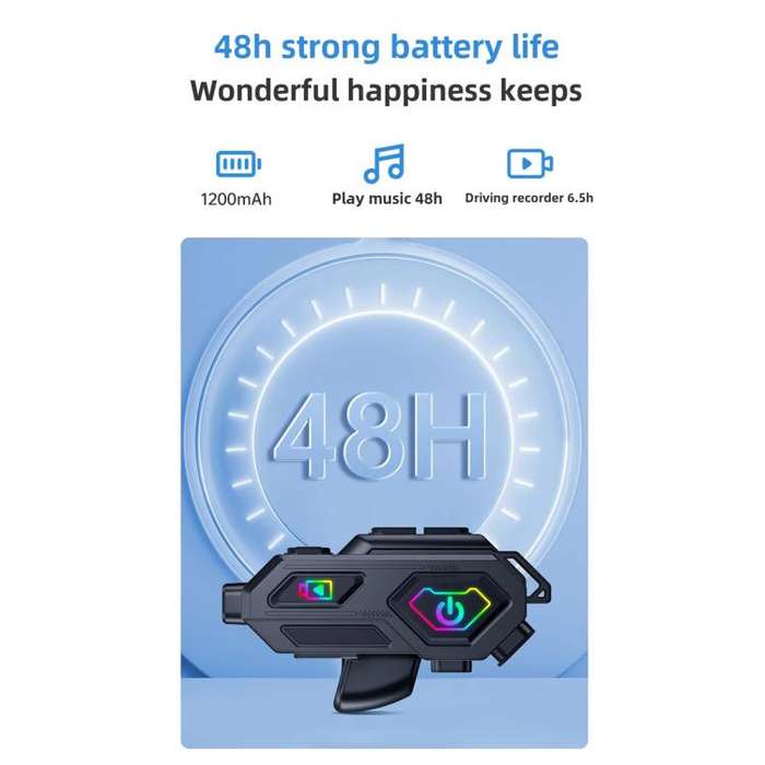 C8Max Motorcycle Intercom Video Helmet Bluetooth Headset HD Video Recorder, Spec: Soft Mic