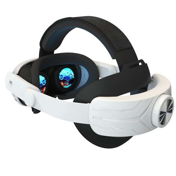 For Quest 3 / 3S Adjustable Headband No Face Pressure VR Head Strap Accessories(Black White)