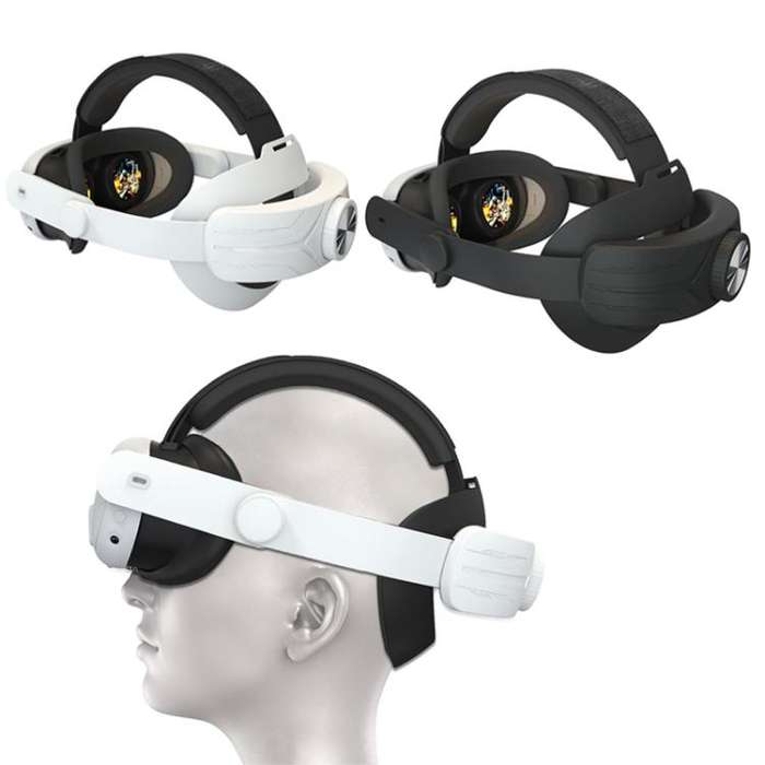 For Quest 3 / 3S Adjustable Headband No Face Pressure VR Head Strap Accessories(White)