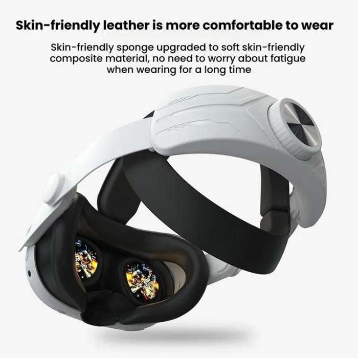 For Quest 3 / 3S Adjustable Headband No Face Pressure VR Head Strap Accessories(White)