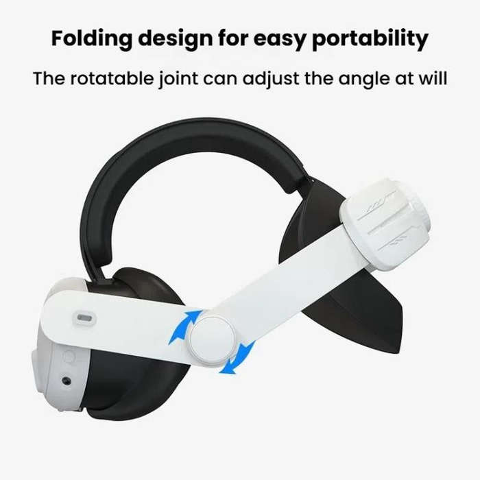 For Quest 3 / 3S Adjustable Headband No Face Pressure VR Head Strap Accessories(Black White)