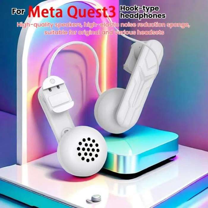 For Quest 2 / 3 Independent Headphones Headband High Sound Speaker VR Accessory(White)