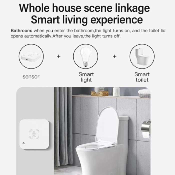 Tuya Zigbee Round Human Presence Sensor Millimeter Wave Radar Detection Built-in Illuminance Sensor