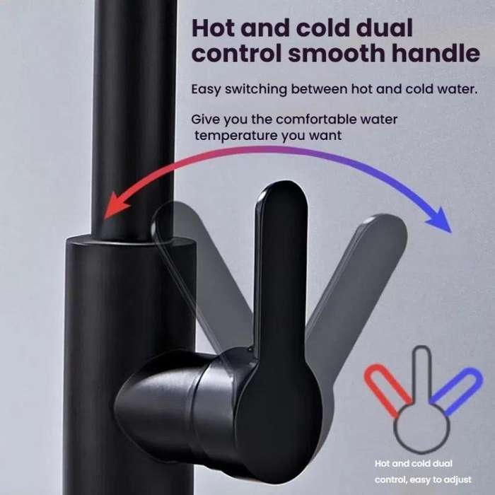 Pull-out Version 4 Modes Waterfall Kitchen Faucet Single Hole Hot/Cold Water Mixer Tap for Sink G...