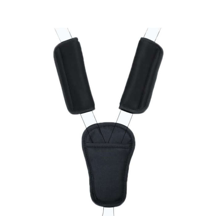 Baby Stroller Seat Belt Shoulder Guard, Color: Black Nylon 3pcs /Set