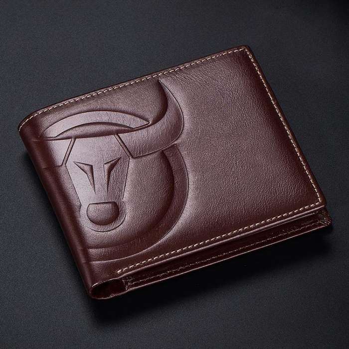 BULL CAPTAIN 0203 RFID Anti-theft Top-layer Cowhide Multiple Card Slots Wallet(Coffee Horizontal)