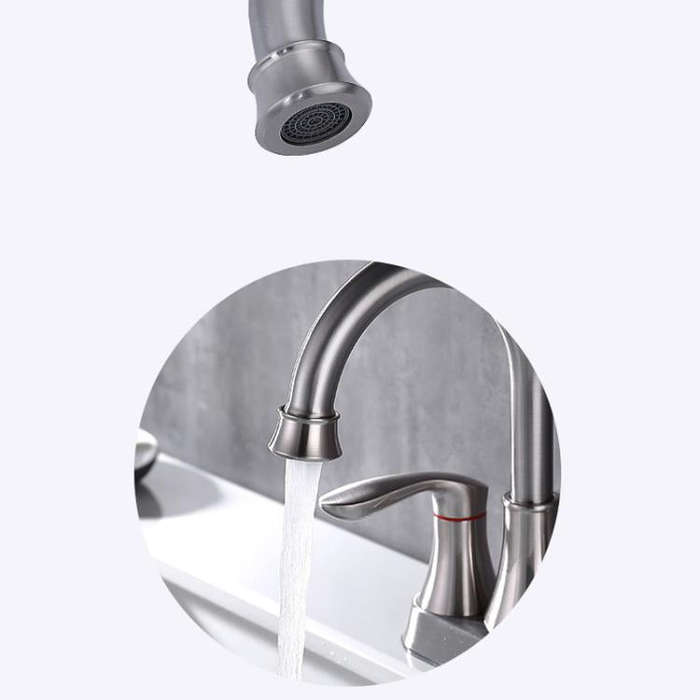Dual Handle Two-Hole Bathroom Sink Faucet for Undermount Basin Separate Hot/Cold Water Controls, ...