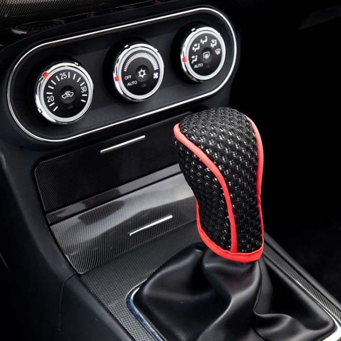 Universal Car Gearshift Cover Interior Accessories, Color: Manual Transmission Black Red