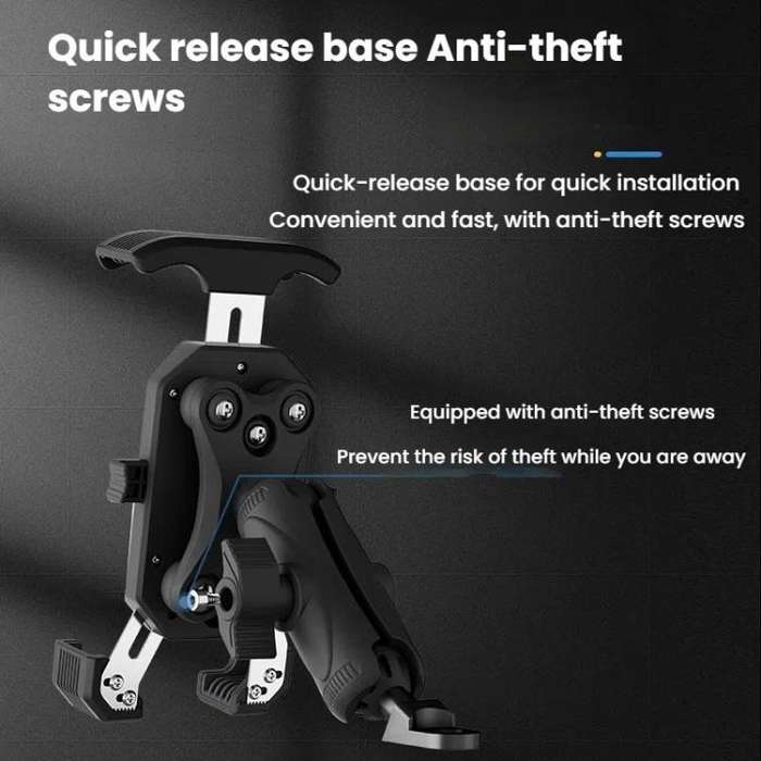 Motorcycle Shock-absorbing Rotatable 3-claw Mobile Phone Holder, Style: Rearview Mirror Type