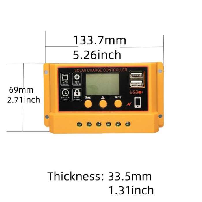 20A 12V 24V Solar Controller PV Solar Charge Controller With LCD Display