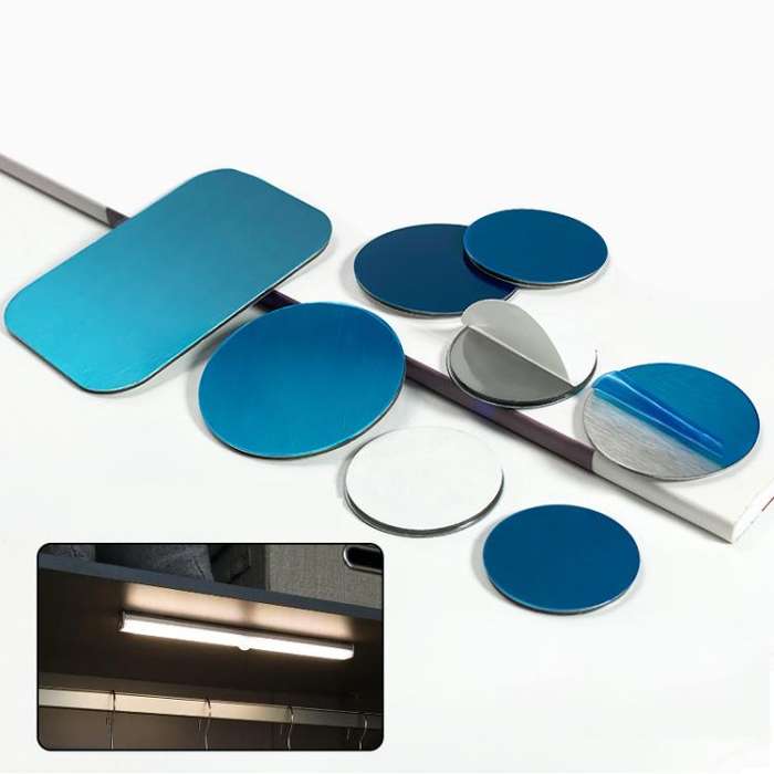 2pcs /Pack Adhesive Iron Sheet Metal Plate Sticker For Magnet Phone Holder Magnetic Cabinet Light...