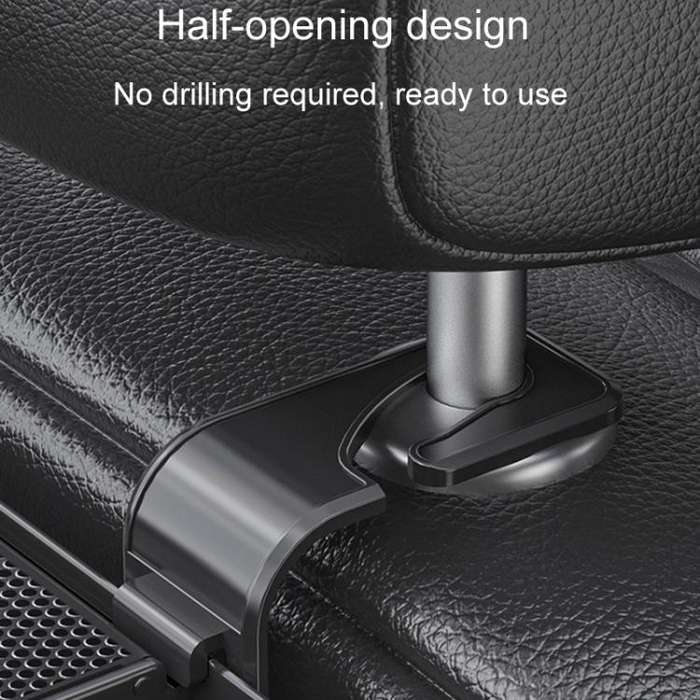 Car Seat Back Multifunctional Storage Box Pouch Phone Holder(Beige Leather)