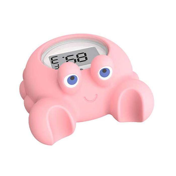Crab Shape Digital Thermometer Baby Bath Water Thermometer, Color: White LCD
