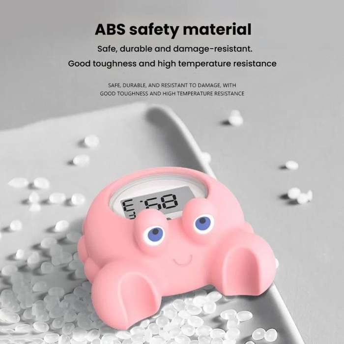 Crab Shape Digital Thermometer Baby Bath Water Thermometer, Color: White LCD