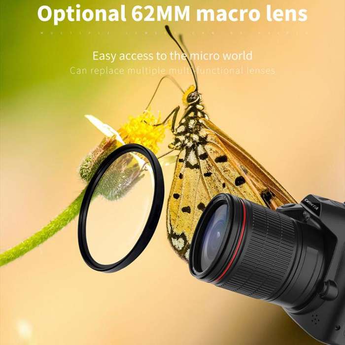 D5 HD WiFi Digital Camera 64MP Dual Camera Night Vision Photography Video DV Standard+Fill Light