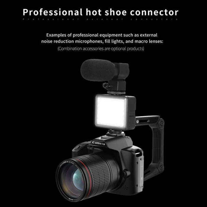 D5 HD WiFi Digital Camera 64MP Dual Camera Night Vision Photography Video DV Standard+Microphone