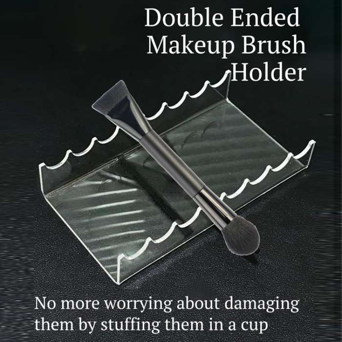 2pcs Transparent Acrylic Makeup Brush Storage Display Stand