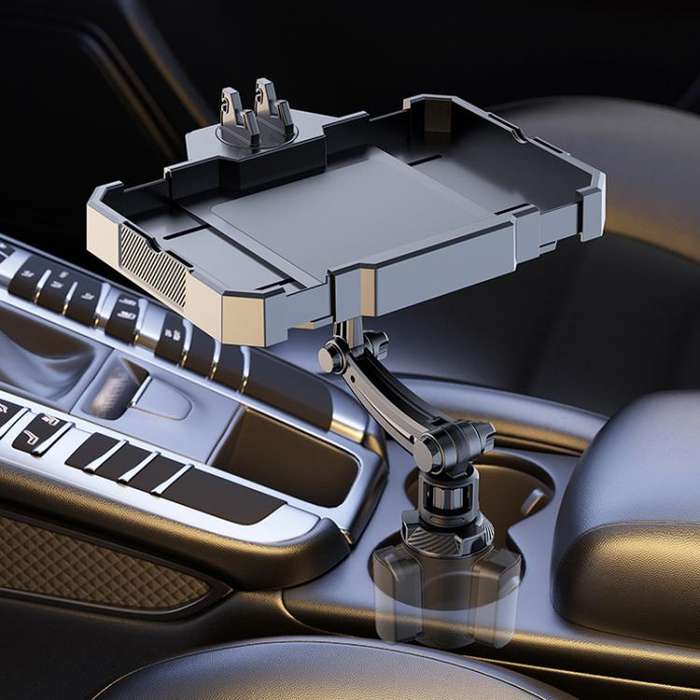 Large Car 360 Degree Rotating Dining Tray Auto Adjustable Cell Phone Holder
