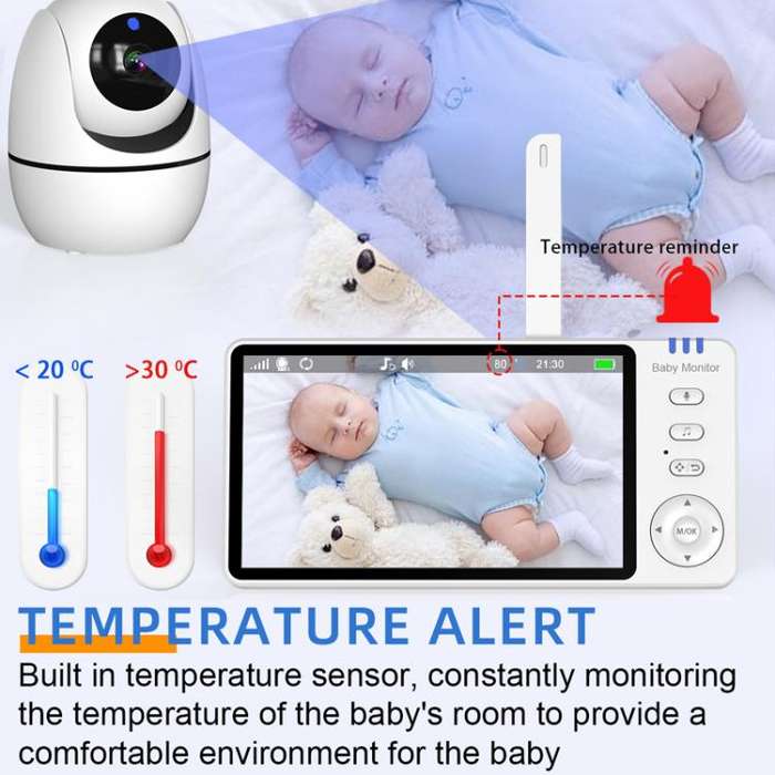 5 inch 1080P HD Baby Watcher Baby Monitor Camera EU Plug