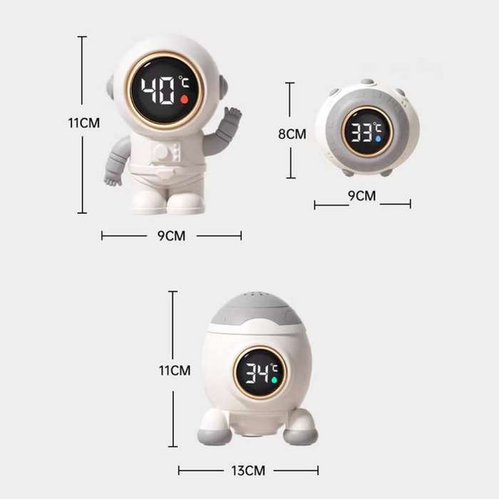 LED Screen IPX9 Waterproof Baby Bath Smart Electronic Thermometer(Rocket)