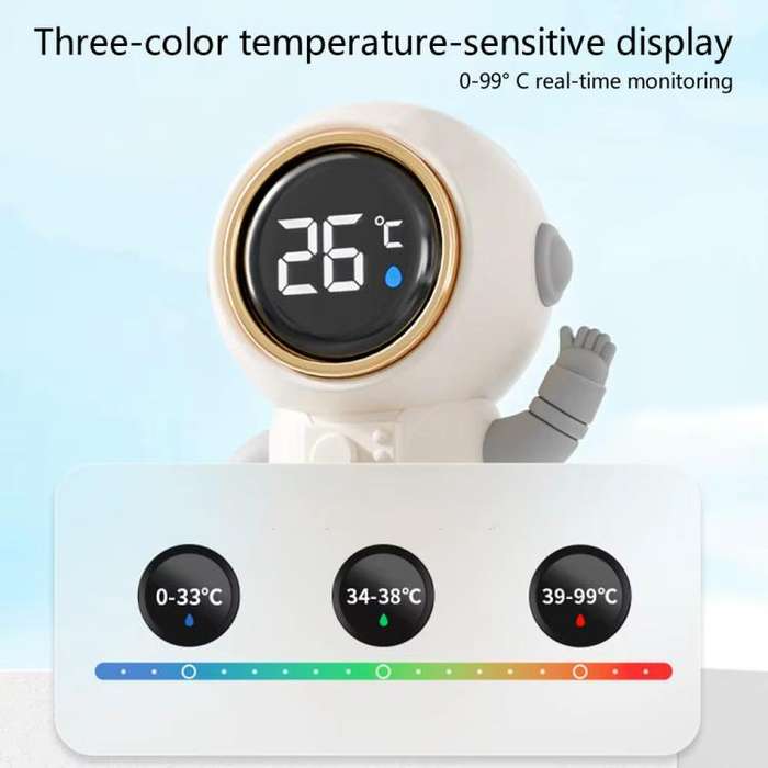 LED Screen IPX9 Waterproof Baby Bath Smart Electronic Thermometer(Rocket)