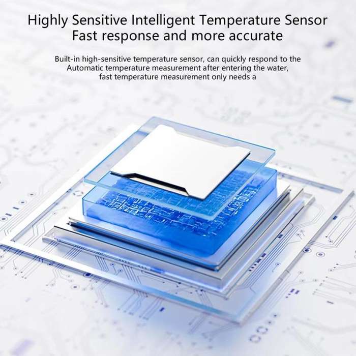 LED Screen IPX9 Waterproof Baby Bath Smart Electronic Thermometer(Rocket)