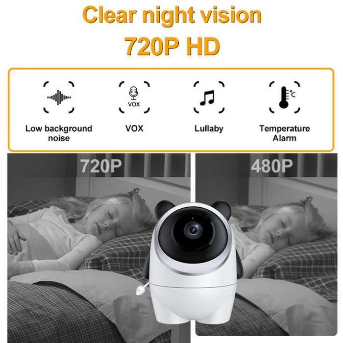 4.3 Inch IPS HD Display 720P Baby Monitor UK Plug