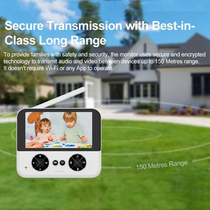 4.3 Inch IPS HD Display 720P Baby Monitor AU Plug