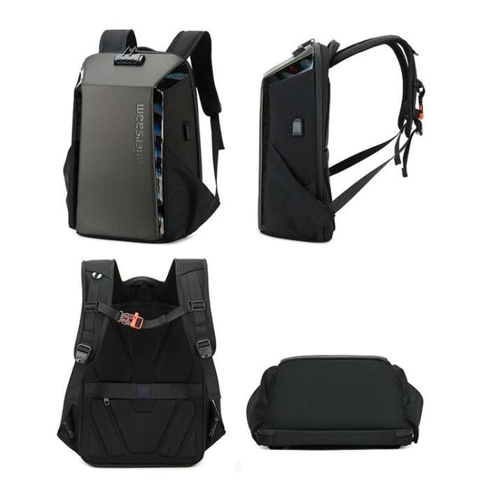 Wiersaam WY1350 Men Anti-Theft Business Backpack Laptop Bag For Travel With Password Lock(Space G...