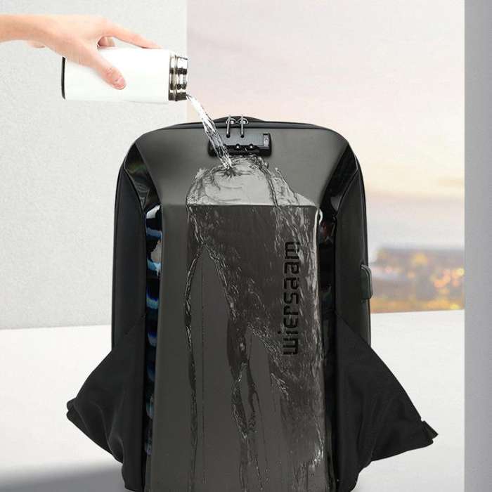 Wiersaam WY1350 Men Anti-Theft Business Backpack Laptop Bag For Travel With Password Lock(Space G...