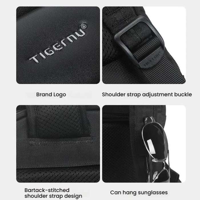 Tigernu T-B9121  15.6 Inch Men Expandable Waterproof Lightweight Laptop Backpack With Floating Zi...