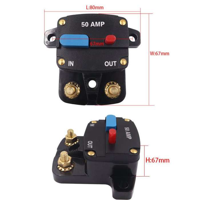 200A Car Audio Recovery Fuse Switch Current Short Circuit Overload Protection Circuit Breaker