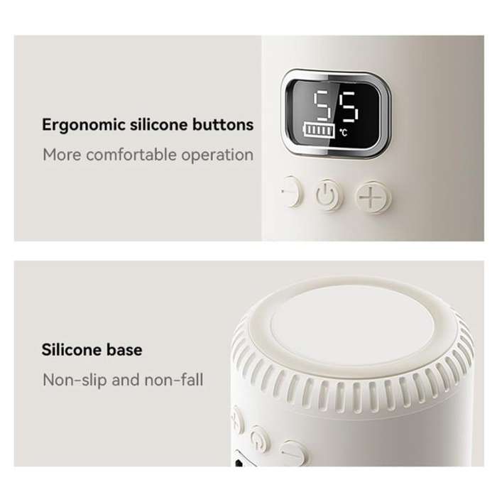 18000mAh Portable Wireless Baby Bottle Warmer 400ml Adjustable Temperature Travel Thermos, Type-C...