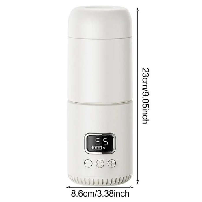 18000mAh Portable Wireless Baby Bottle Warmer 400ml Adjustable Temperature Travel Thermos, Type-C...