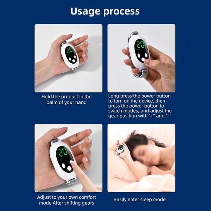 HY61 EMS Pulse Smart Handheld Sleep Meter Sleep Aid Instrument(White)