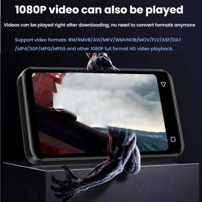 WiFi+Bluetooth-Compatible Color Screen MP4 Movie E-Book Player, Memory: 64G Standard(White)