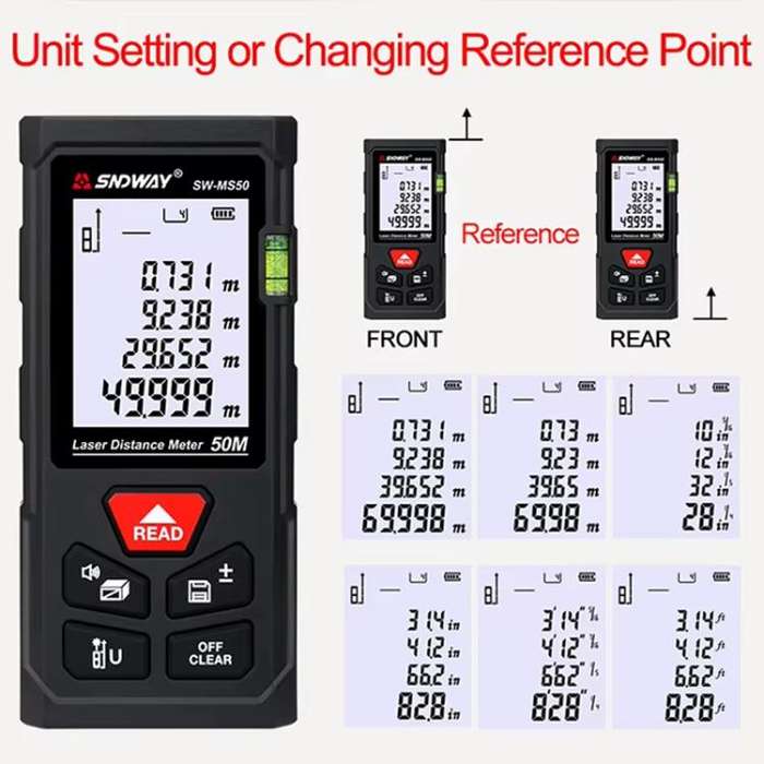 SNDWAY SW-MS70 70M Laser Distance Measuring Instrument High Precision Laser Ruler