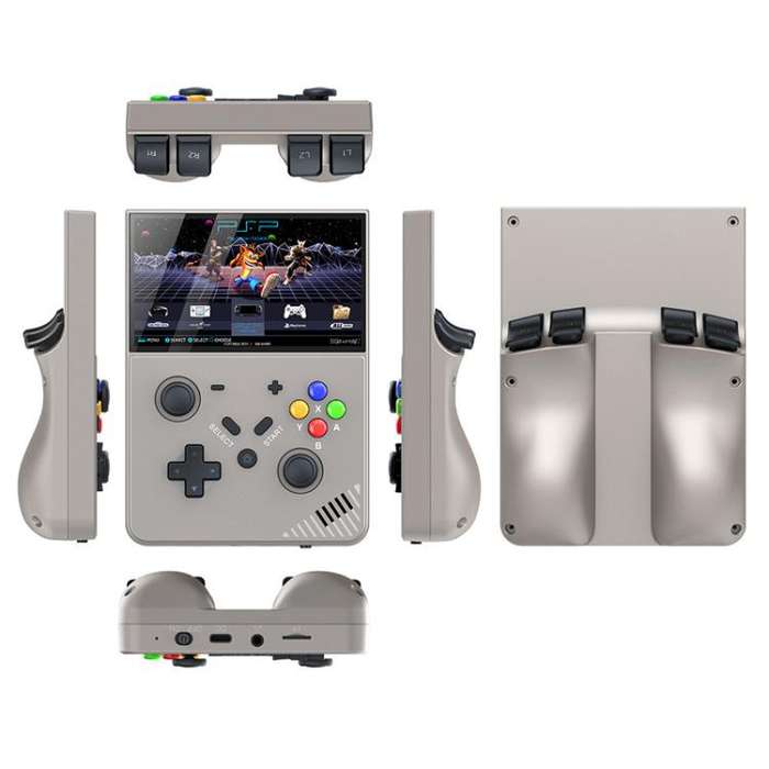 R43 Pro Handheld Game Console 4K HD 4.3-Inch Screen Home Portable Video Game Player, Spec: Gray 128G