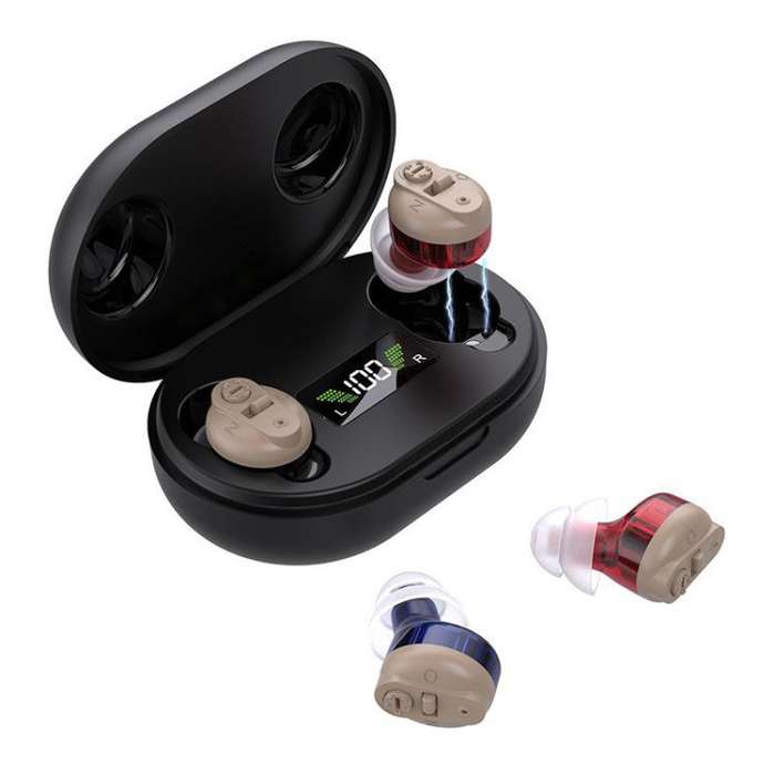 Elderly Hearing Aids Invisible Sound Amplifier Noise Reduction Collector With Digital Display Cha...