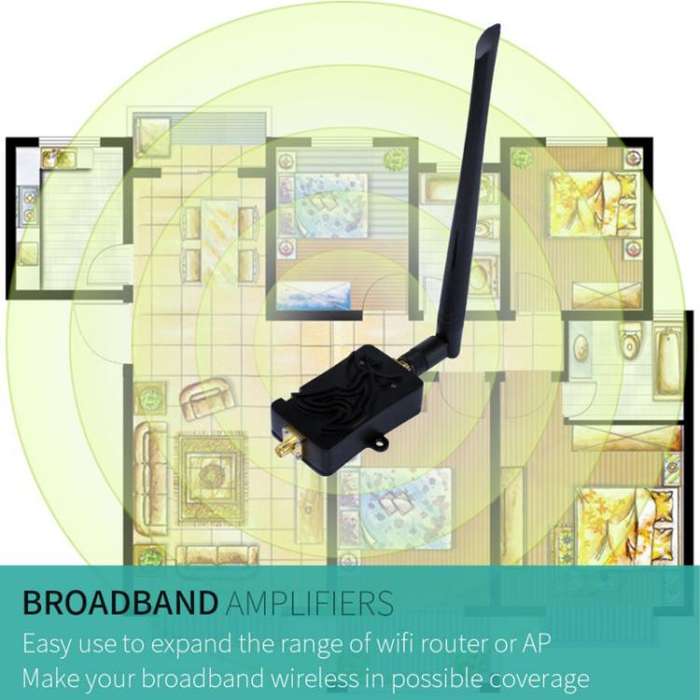 EDUP EP-AB007 2.4G Band SMA Head Remote Control Wifi Router Two-Way Signal Amplifier Extension Bo...