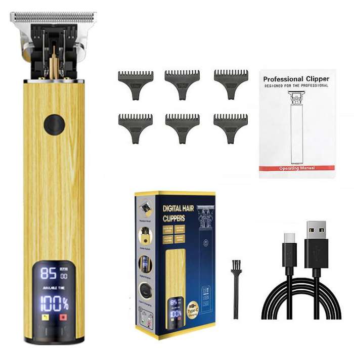 Rechargeable Haircut Kit Hair Clippers For Men - Zero Blade Trimmer For Vintage Oil Head & Bald H...