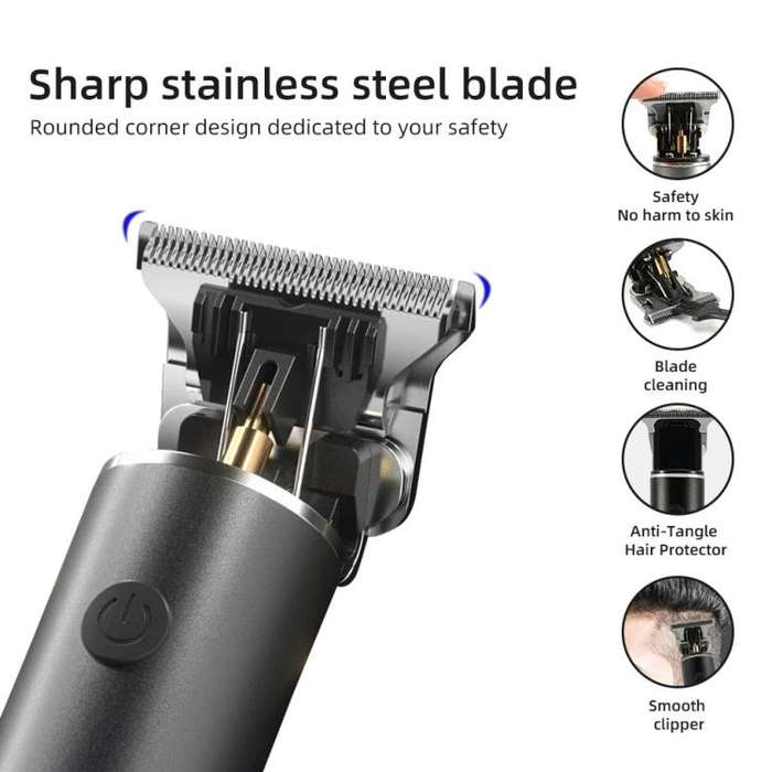 Rechargeable Haircut Kit Hair Clippers For Men - Zero Blade Trimmer For Vintage Oil Head & Bald H...