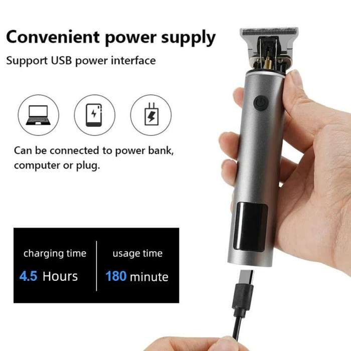 Rechargeable Haircut Kit Hair Clippers For Men - Zero Blade Trimmer For Vintage Oil Head & Bald H...