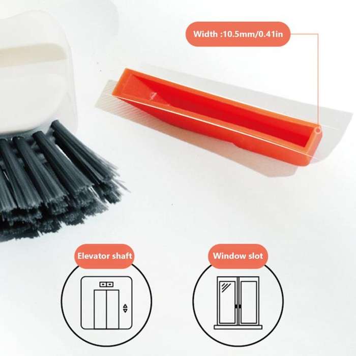 2-in-1 Detachable Window Sill Gap Brush Groove Cleaning Brush(Gray)