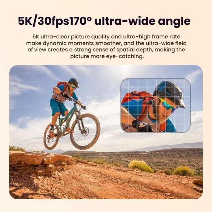 M40R With Remote Control 5K Action Camera Anti-Shake Outdoor HD Shooting Cycling Recorder Under D...