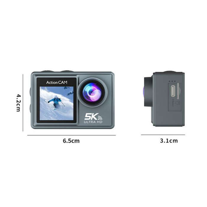 M40R With Remote Control 5K Action Camera Anti-Shake Outdoor HD Shooting Cycling Recorder Under D...